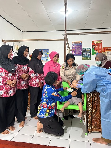 Sidokkes Polres Bontang Dukung Pelaksanaan PIN Polio di Kota Bontang