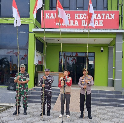 Apel Gerakan Nasional Pemasangan Bendera Merah Putih Serentak Digelar di Muara Badak