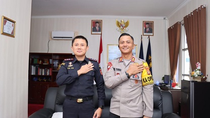 Perkuat Kerjama Kapolres Bontang laksanakan Silaturahmi Bersama Kepala Kantor Bea Cukai Bontang