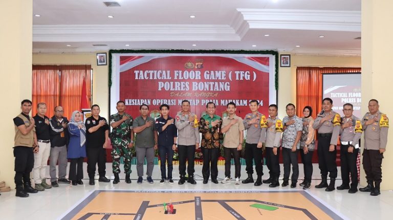 Polres Bontang Gelar Tactical Floor Game (TFG) dalam Persiapan Operasi Mantap Praja Mahakam 2024   
