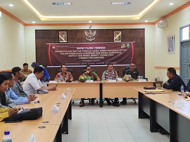 Polsek Muara Jawa Ikuti dan Lakukan Pengamanan Rapat Pleno DPHP untuk Pilkada 2024 di Kukar