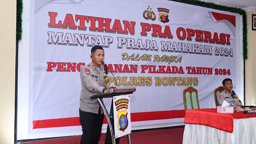 Latpraops Mantap Praja : Mempersiapkan Personel Polres Bontang Hadapi Pilkada Serentak 2024