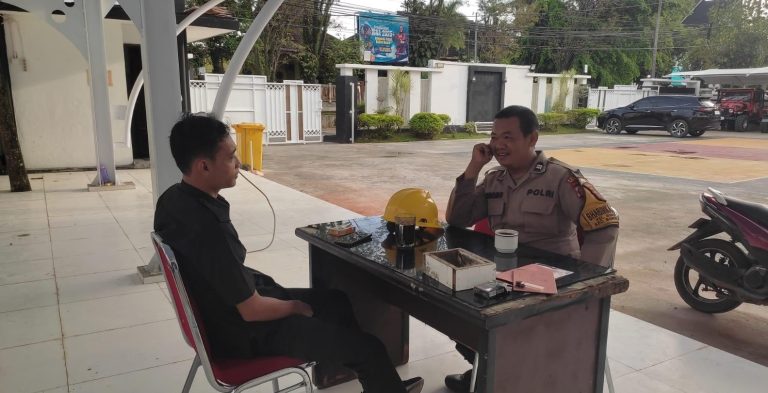 Bhabinkamtibmas Bontang Baru Sambang Warga dan Sampaikan Imbauan Kamtibmas
