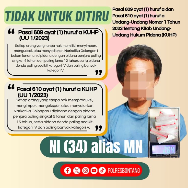 Polres Bontang Ungkap Kasus Sabu di Loktuan, Kapolres Tegaskan Komitmen Berantas Narkoba