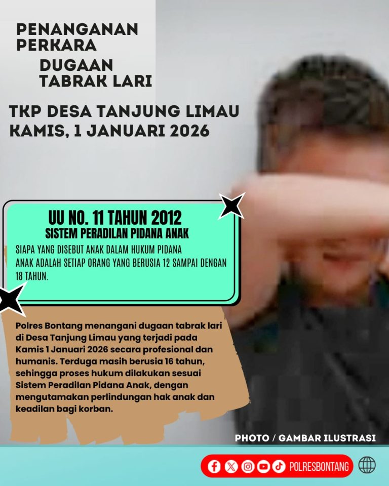 Polisi Tangani Dugaan Tabrak Lari di Tanjung Limau, Proses Hukum Mengacu Sistem Peradilan Anak