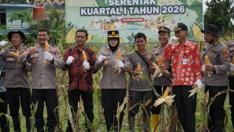 Polres Bontang Gelar Zoom Meeting dan Panen Raya Jagung Serentak Kuartal I 2026